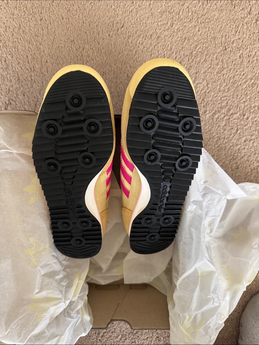 adidas Yellow and Pink SL 72 Retro Sneakers - Picture 7 of 9